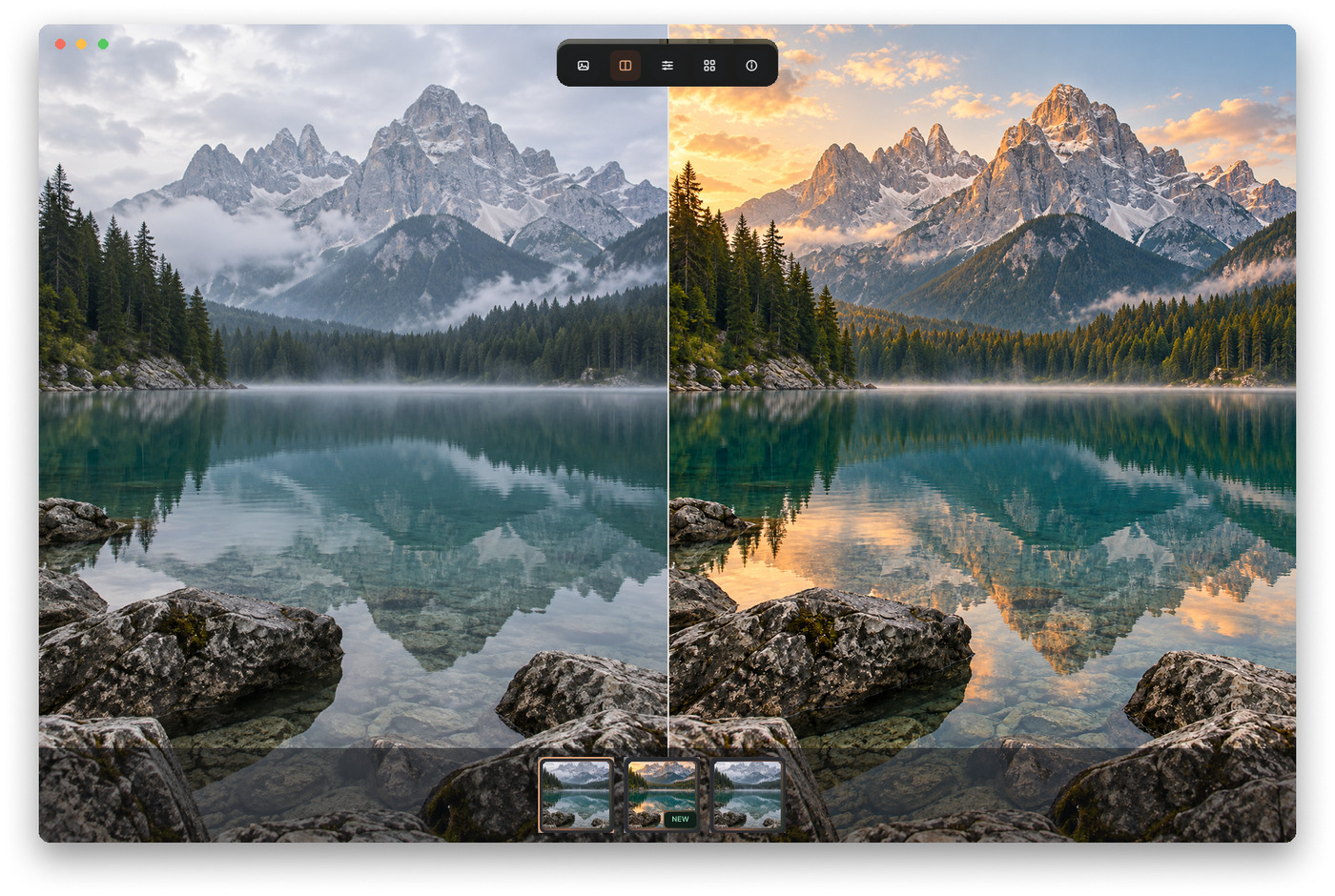 Side-by-side compare in Glance